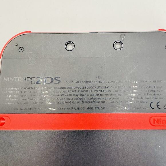 Nintendo 2DS Handheld Console Black/Red. No Charger or Stylus Tested. Works. - Picture 8 of 14